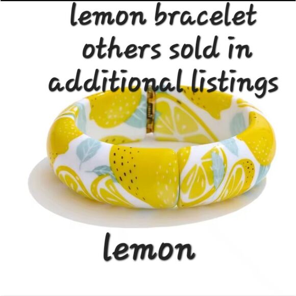 New ANTHRO Juicey summer lemon bangle bracelet Arm Candy - Picture 4 of 6